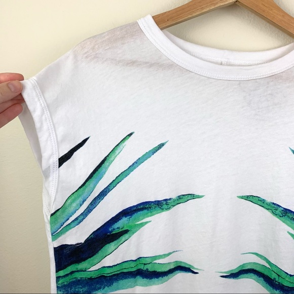 Chaser White Palm Leaf TShirt - Picture 4 of 9